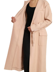 Dolce & Gabbana Beige Cotton Single Breasted Long Coat Jacket
