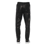 Trussardi Black Lamb Leather Jeans & Pants