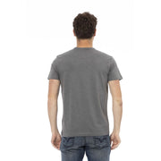 Trussardi Action Gray Cotton Men Short Sleeve T-Shirt