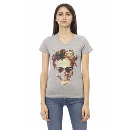 Trussardi Action Gray Cotton T-Shirt
