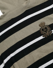 Dolce & Gabbana Multicolor Stripe Wool Logo Pullover Sweater
