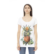 Just Cavalli White Cotton T-Shirt