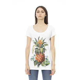 Just Cavalli White Cotton T-Shirt