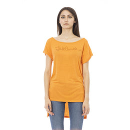 Just Cavalli Orange Cotton T-Shirt