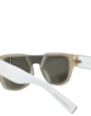 Dolce & Gabbana White Acetate Mirror Lenses DG4356 Sunglasses