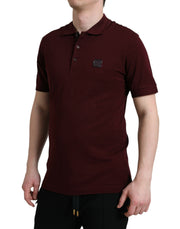 Dolce & Gabbana Maroon Collared Short Sleeves Polo T-shirt