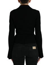 Dolce & Gabbana Black Viscose Single Breasted Blazer Jacket