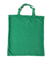 Prada Green Jersey Fabric Logo Shoulder Shopping Tote Shopping Bag