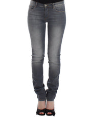 Ermanno Scervino Gray Slim Jeans Denim Pants Skinny Leg Stretch