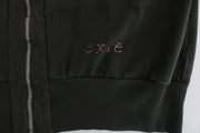 Exte Gray Top Hooded Cotton Zipper Sweater