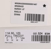 MARGHI LO' Blue 100% Lana Wool Blouse Top