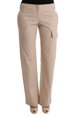 Ermanno Scervino Beige Cotton Wool Regular Fit Pants