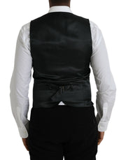 Dolce & Gabbana Gray Wool Formal Dress Waistcoat Vest