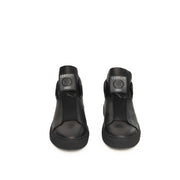 Cerruti 1881 Black Calfskin Men Sneaker