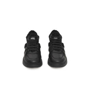 Cerruti 1881 Black Cowhide Women Platform Sneaker