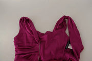 Dolce & Gabbana Sheath Mermaid Fuchsia Silk Stretch Gown Dress