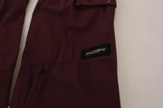 Dolce & Gabbana Bordeaux Cargo Jogger Trouser Cotton Pants