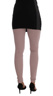 Dolce & Gabbana Pink Stretch Waist Tights Stockings