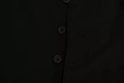 Dolce & Gabbana Black Solid STAFF Slim Fit Waistcoat Vest