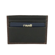 Cavalli Class Brown Calfskin Cardholder