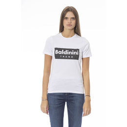 Baldinini Trend White Cotton T-Shirt