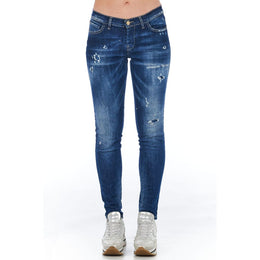 Frankie Morello Blue Cotton Jeans Denim