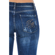 Frankie Morello Blue Cotton Jeans Denim