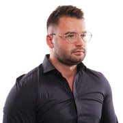 Bally Rose Gold Metal & Plastic Glasses (Frames)