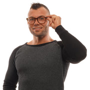 Ermenegildo Zegna Brown Plastic Glasses (Frames)