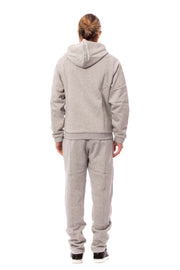 Billionaire Italian Couture Gray Cotton Hooded Sweatsuit