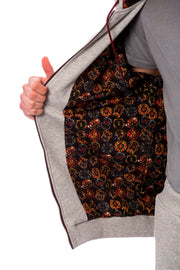 Billionaire Italian Couture Gray Cotton Hooded Sweatsuit