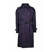 Aquascutum Blue Cotton Men Trench Coat