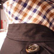 Aquascutum Blue Cotton Men Trench Coat