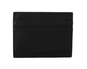 Billionaire Italian Couture Black Leather Cardholder Wallet