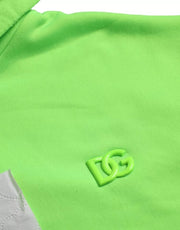 Dolce & Gabbana Green Logo Hooded Pullover Sweatshirt Sweater