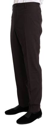 Dolce & Gabbana Bordeaux Wool Stretch Long 3 Piece Suit