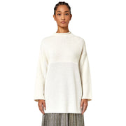 Alpha Studio White Recycled Wool Sweater