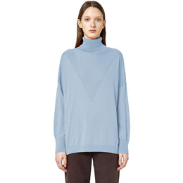 Alpha Studio Blue Silk Sweater