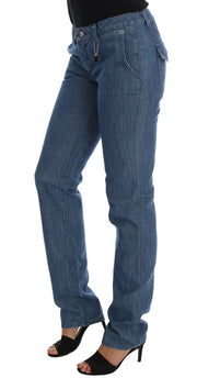 Costume National Blue Wash Cotton Slim Denim Jeans