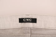 Costume National White Cotton Stretch Slim Jeans