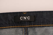 Costume National Dark Blue Cotton Classic Fit Jeans