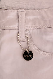 Costume National Beige Cotton Slim Fit Jeans