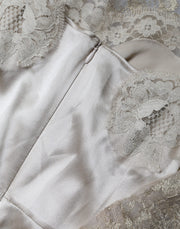 Dolce & Gabbana Gold Floral Lace A-line Sheath Mini Dress