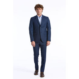Baldinini Trend Blue Wool Men Blazer