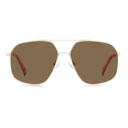 Polaroid Beige Stainless Steel Sunglasses