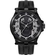 Police Black Leather Dress Watch