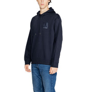 Armani Exchange Blue Cotton Hoodie