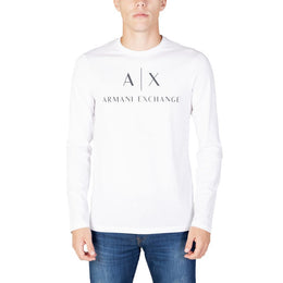 Armani Exchange White Cotton Long Sleeve T-Shirt