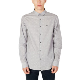Armani Exchange Black Cotton Pattern Shirt