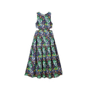 Desigual Blue Viscose Long Dress